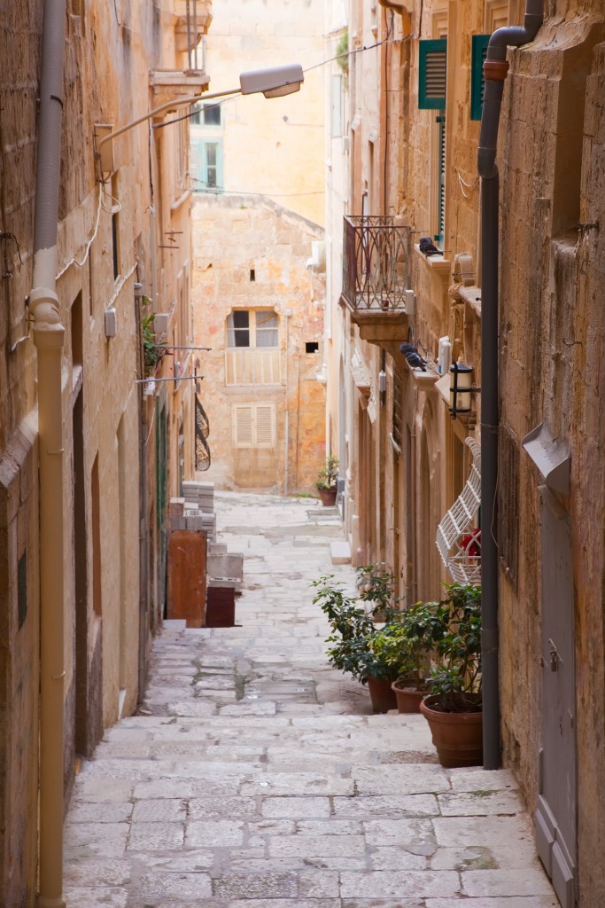 Old Street in Valletta Malta
