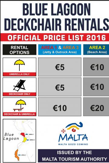 comino price list by MTA