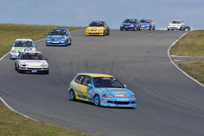 Bernard Galea driving his Honda Civic