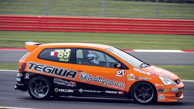 Rodren Vella on his way to finishing fifth at Silverstone Circuit last month. Photo: Chris Withington